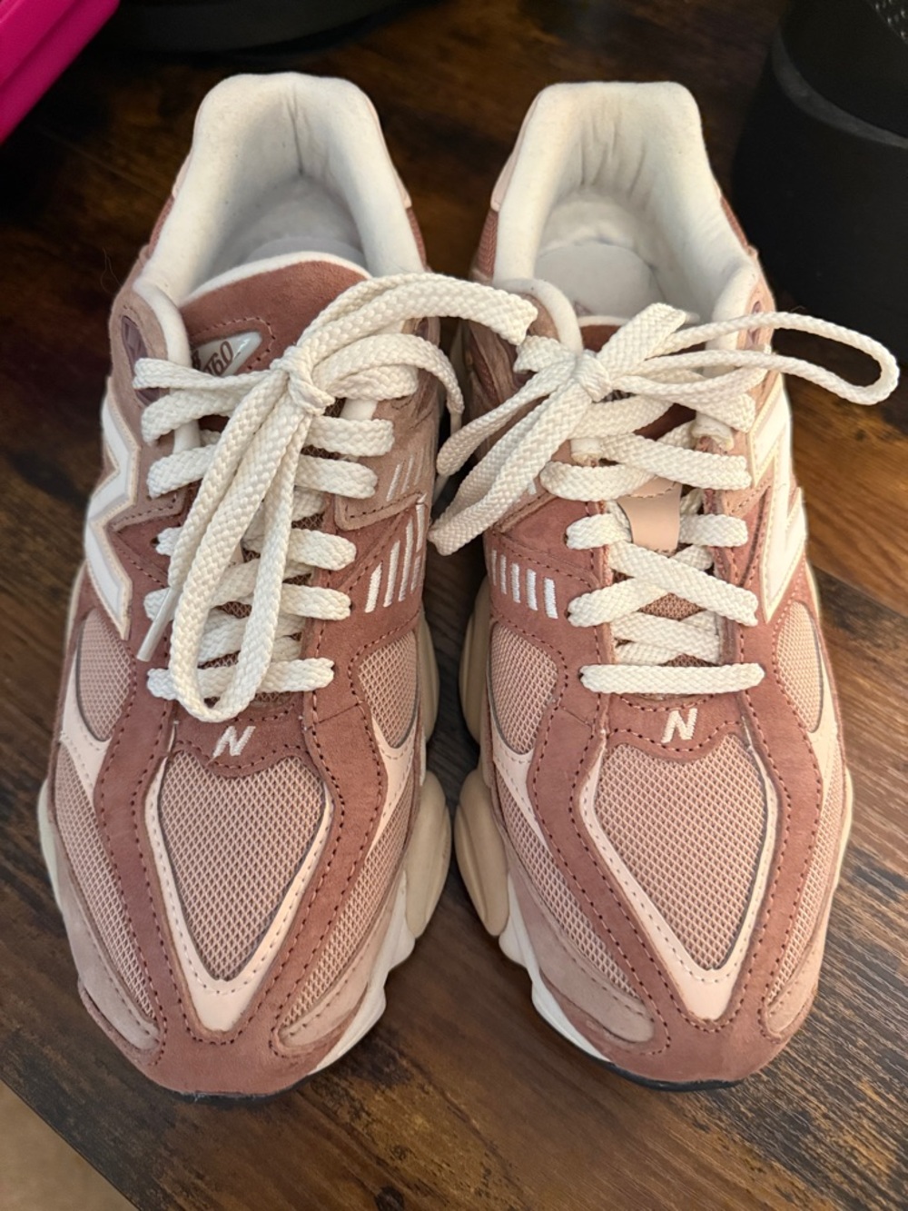 New Balance Rose Pink Mesh & Suede Sneakers